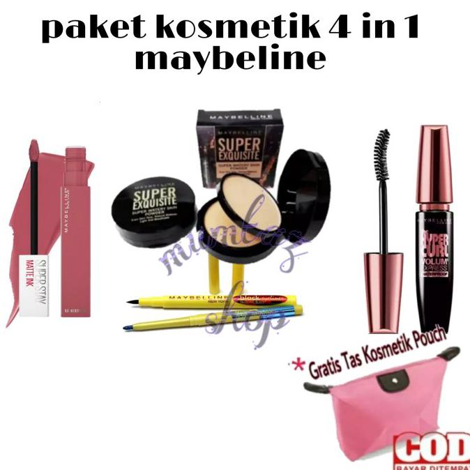 Paket Kosmetik Maybelline 4 In 1 Make Up Set