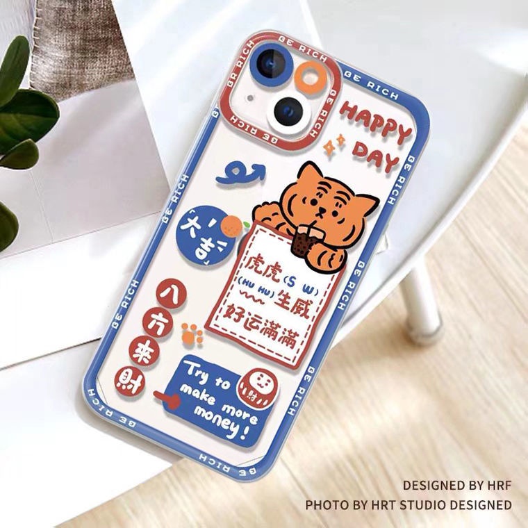 Soft Case Silikon TPU Desain Harimau Untuk Iphone 13 Pro Max / 12 / 11 / XS / XR / X / 8 / 7 / 6 Plus Mini SE 2020