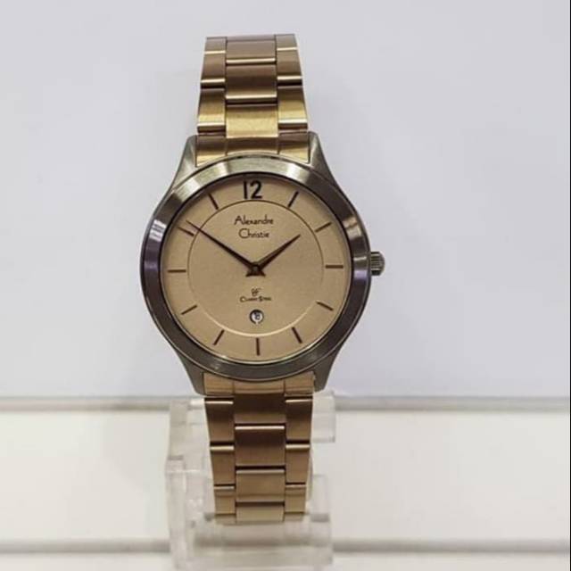 Jam Tangan Alexandre Christie AC8623 Wanita Soft Gold Original
