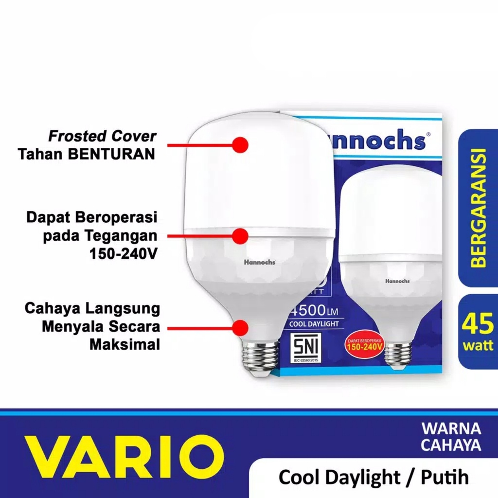 Hannochs Lampu LED Capsule Vario 45 Watt - Cahaya Putih