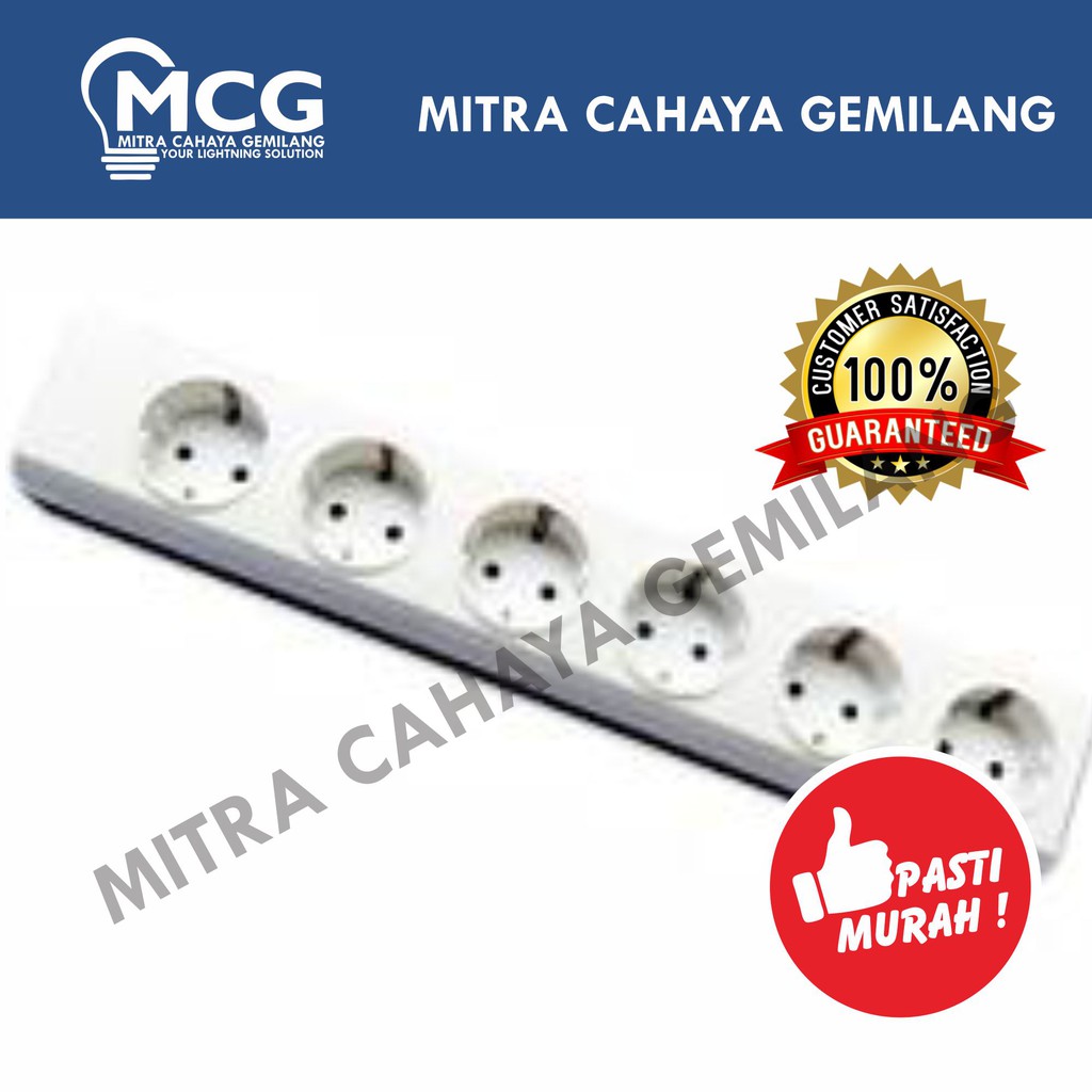 STOP KONTAK stopkontak TERMINAL 6 LUBANG 15360 NCP BROCO