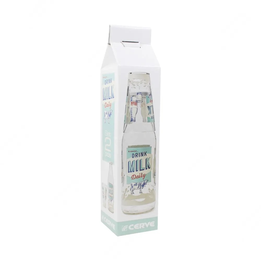 ACE Cerve 1 Ltr Set 2 Pcs Botol &amp; Gelas Milk SKU 10241455