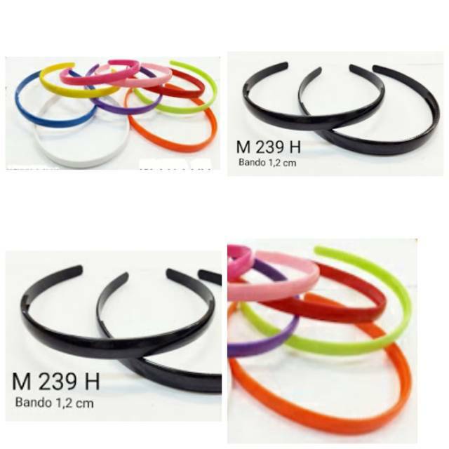 Bando rambut 1pcs Bando Polos 1,3cm Warna Produk Marcella