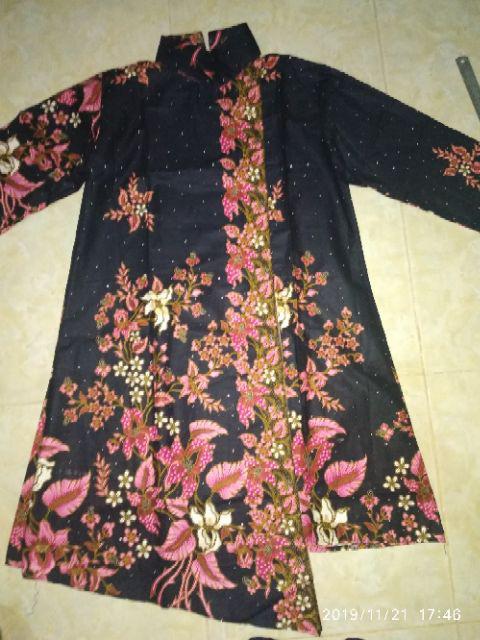 Tunik Batik Melinda Motiv Bunga Bahan Katun Primisima Unggul Jaya Ukuran All Size Ld 105 Cm