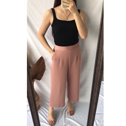 MOSSA CULLOTE PANTS - Celana Kulot Wanita / Celana Kantor / Celana Formal / Celana Panjang Wanita-ROSE