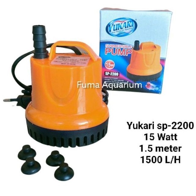 YUKARI SP-2200 Pompa Celup Kolam Aquarium Low watt Pompa Filter Air Power Head Submersible Pump