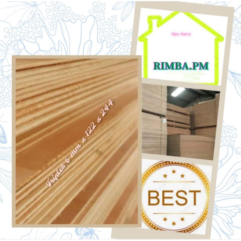 Triplek 6 mm x 122 x 244 Murah Berkualitas