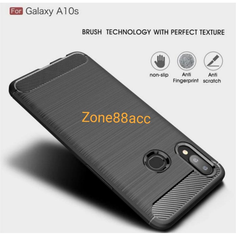 Silicon Case SAMSUNG A10S Softcase iPAKY Carbon Casing Cover TPU