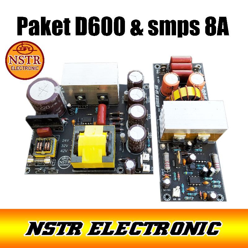 paket power amplifier class d600 dan smps 8A