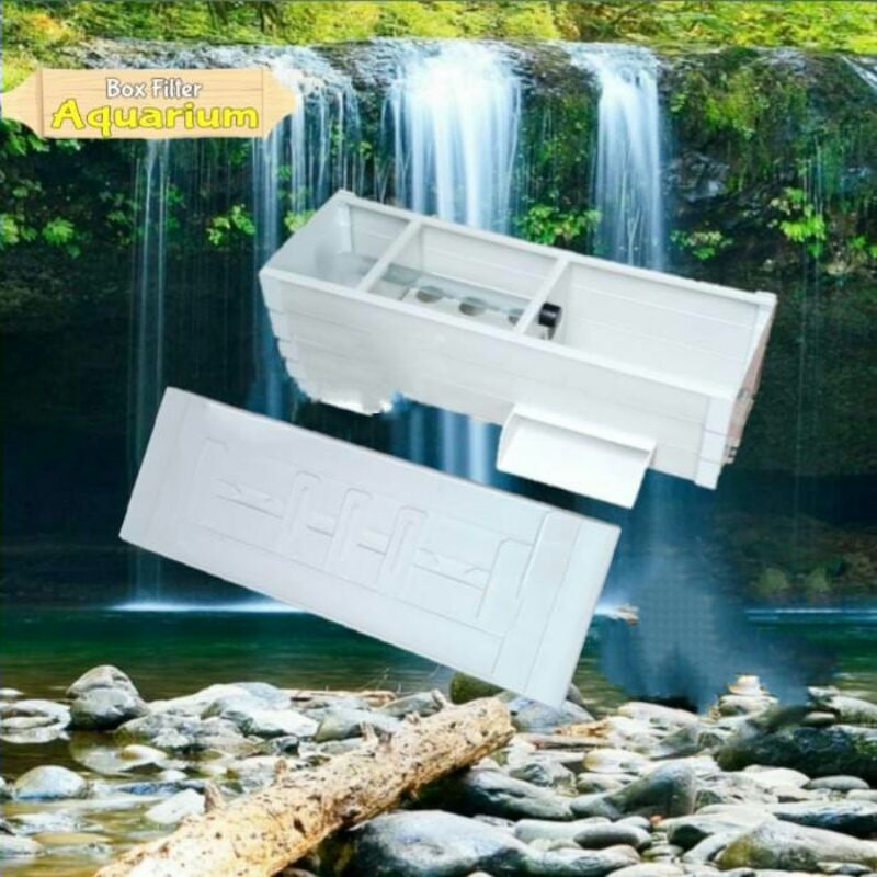 PROMO Box Filter Aquarium Ukuran 40 cm + tutup model air terjun