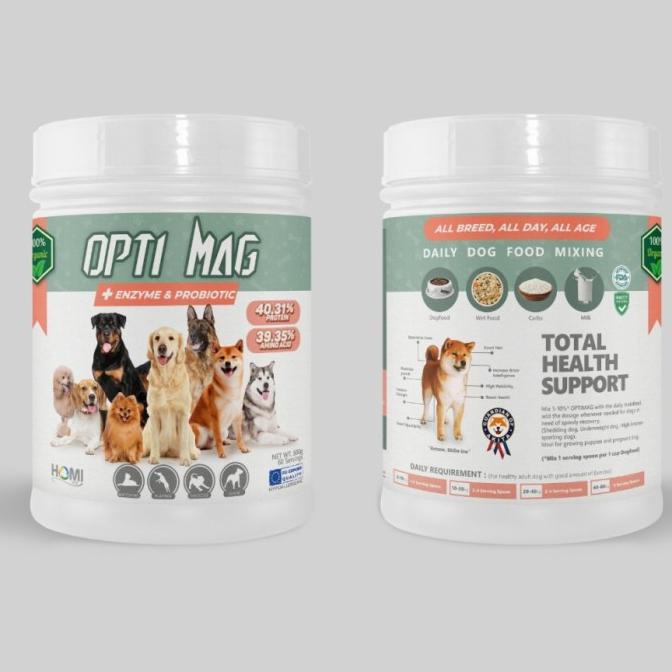 DISKON PERAWATAN ANJING OPTI MAG DAILY DOG FOOD MIXING 500GR STOK TERBATAS