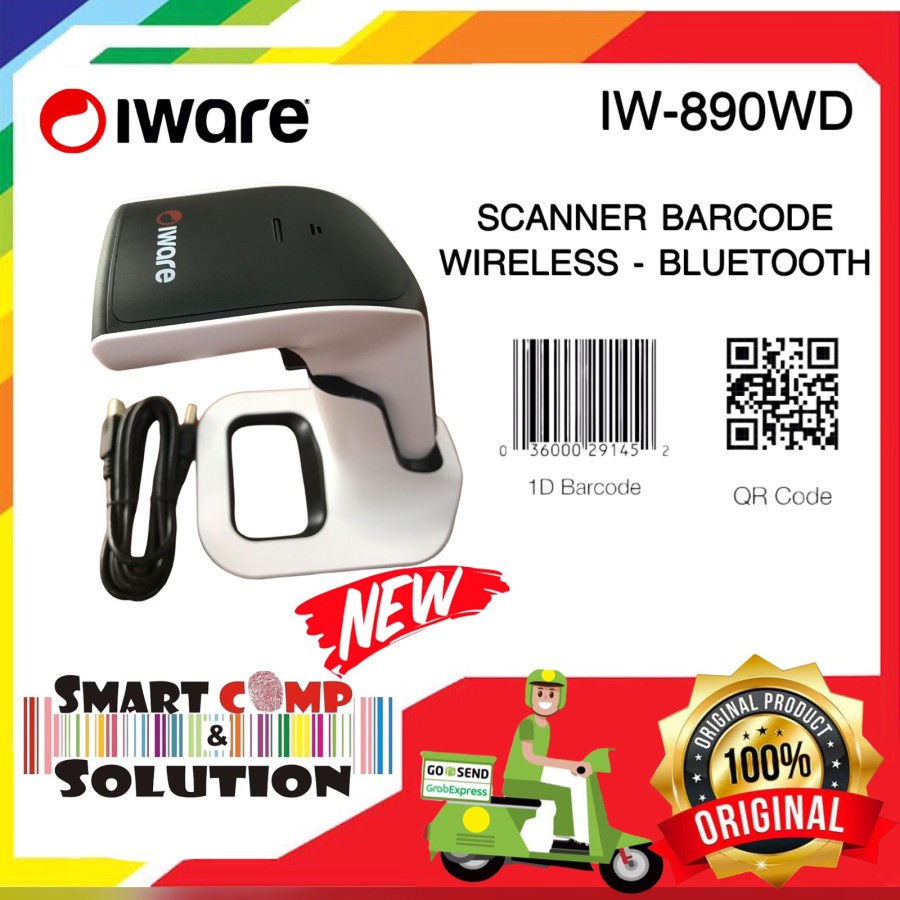Barcode Scanner Wireless Bluetooth 1D 2D Iware IW-890WD / 890WD