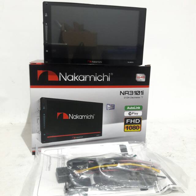 Doubledin Nakamichi 3101i 7" Deckless Non CD - AutoLink Touchscreen Fullglass 2din Headunit Mobil