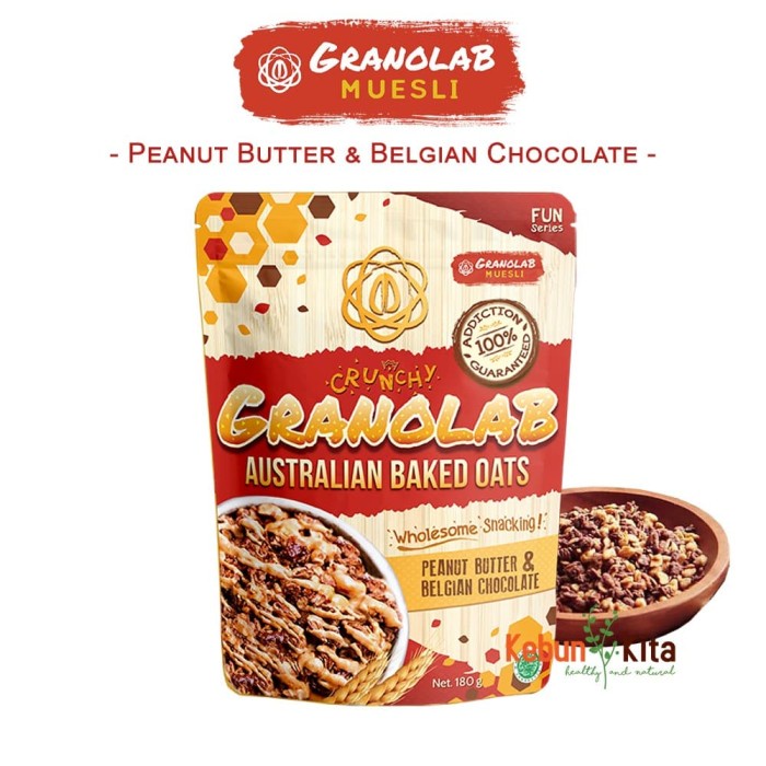 

Granolab Muesli - Gronola Peanut Butter & Belgian Chocolate 180 gr