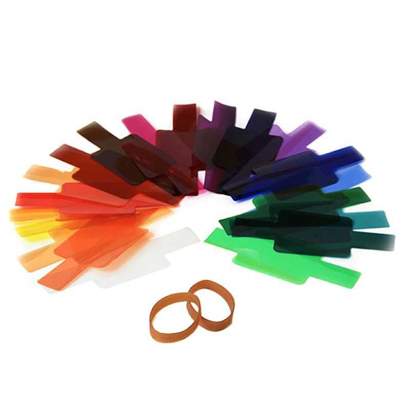 Bayar Ditempat Photography Color Filter Card 20 Color for DSLR Flash