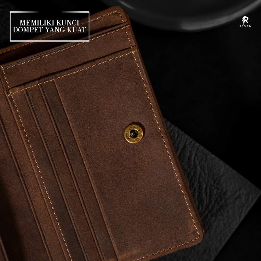 REVEN LEATHER - Dompet Pria Full Kulit Asli Reven Glory Wallet Terbaru