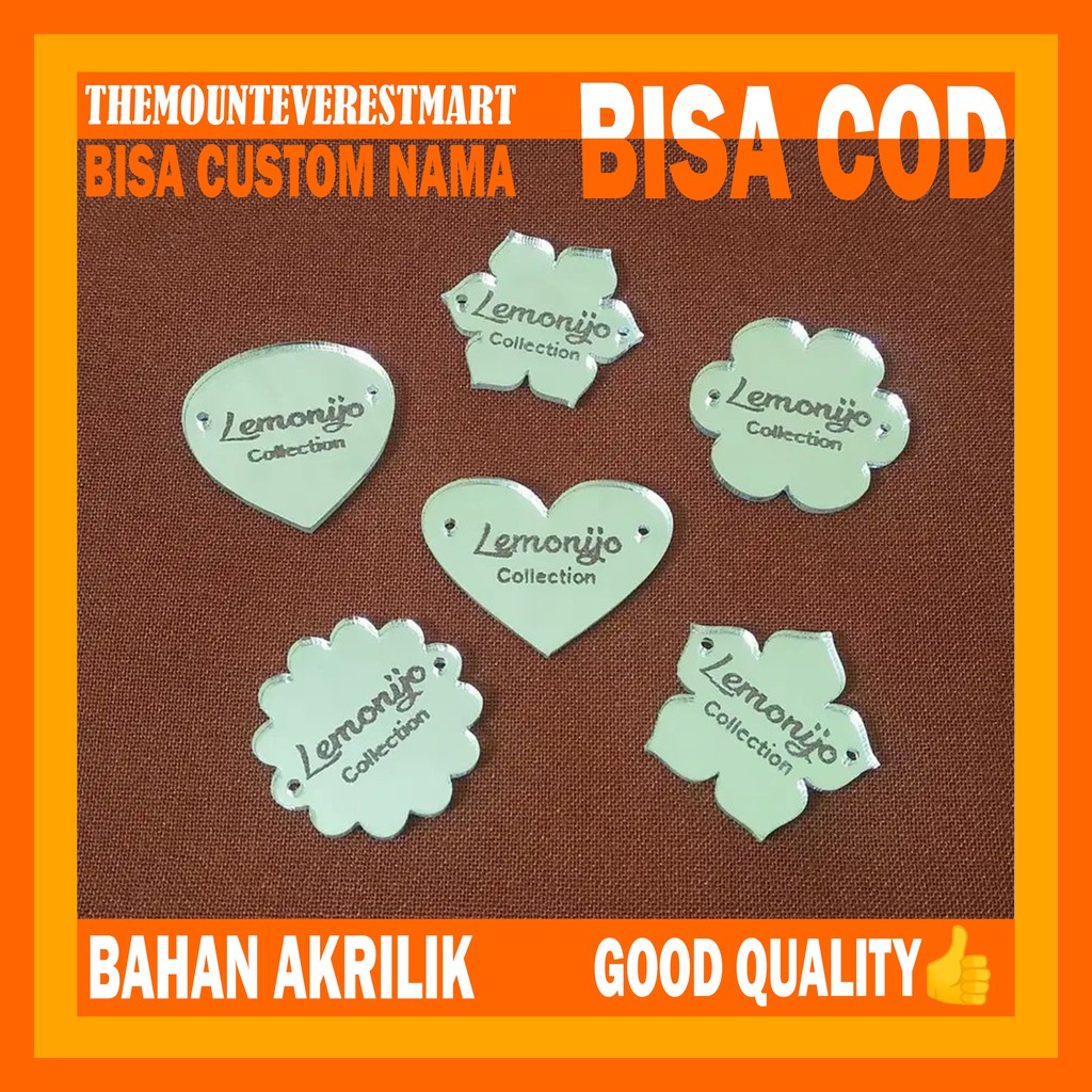 

Label Akrilik Custom/ Label Hijab Akrilik/ Label Acrylic/ Label Kerudung Akrilik/ Label Lasercut