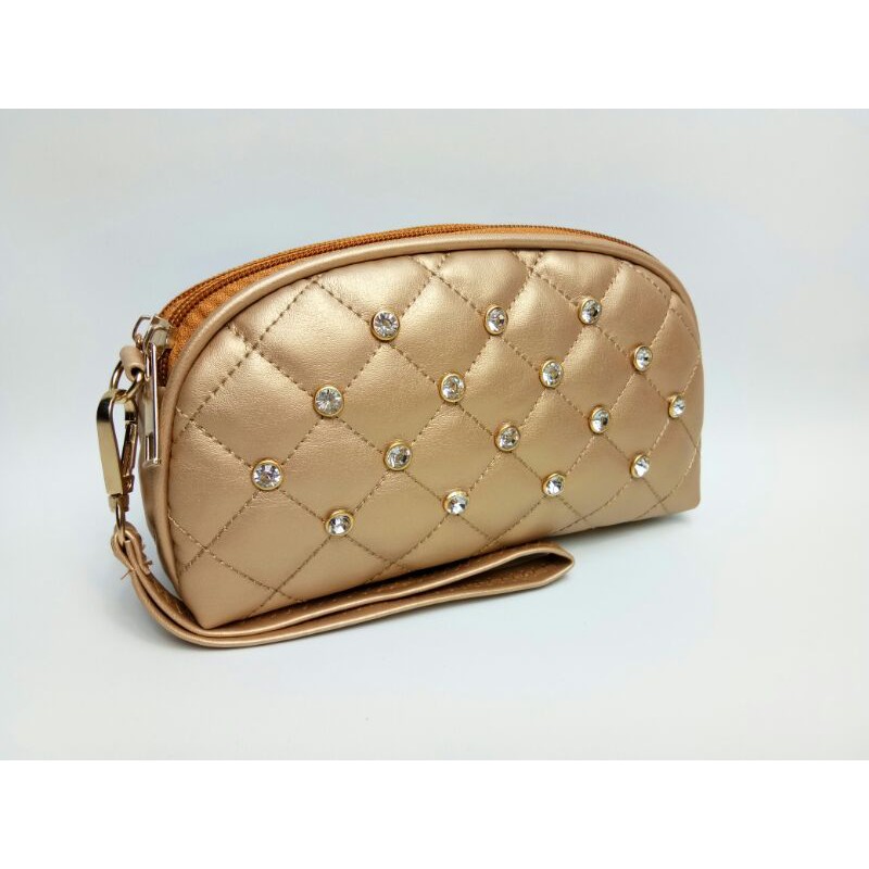 DOMPET MINI 2 RUANG DIAMOND GOLD