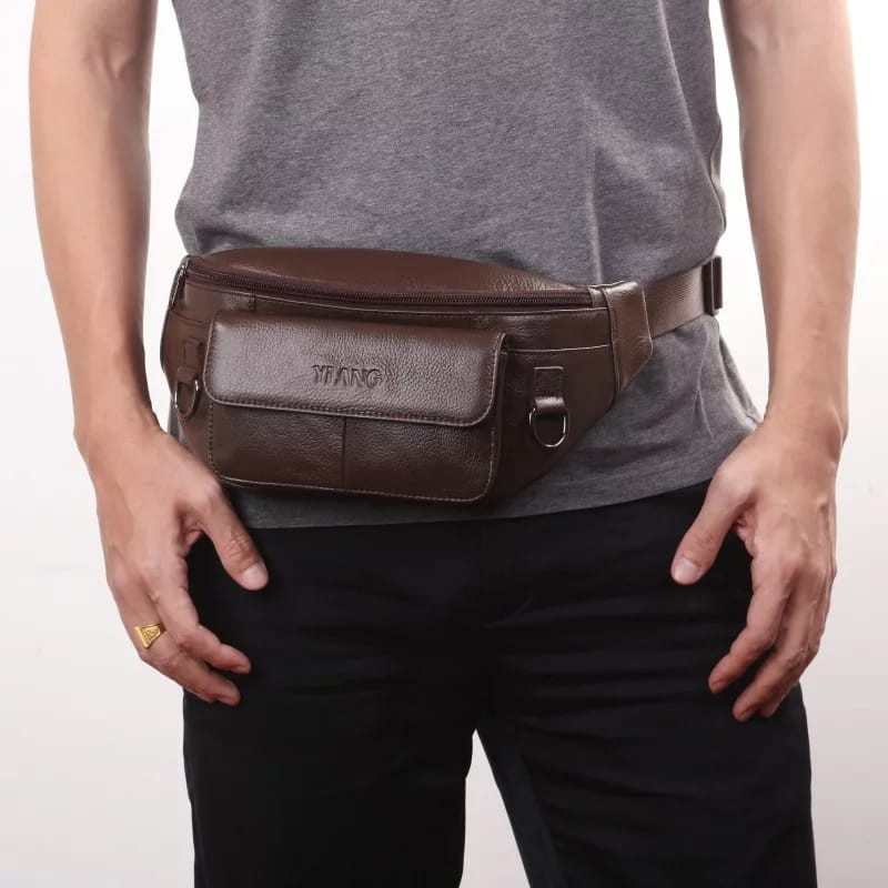 Tas Selempang Waistbag Murah Pria Kulit Casual ALALI CK