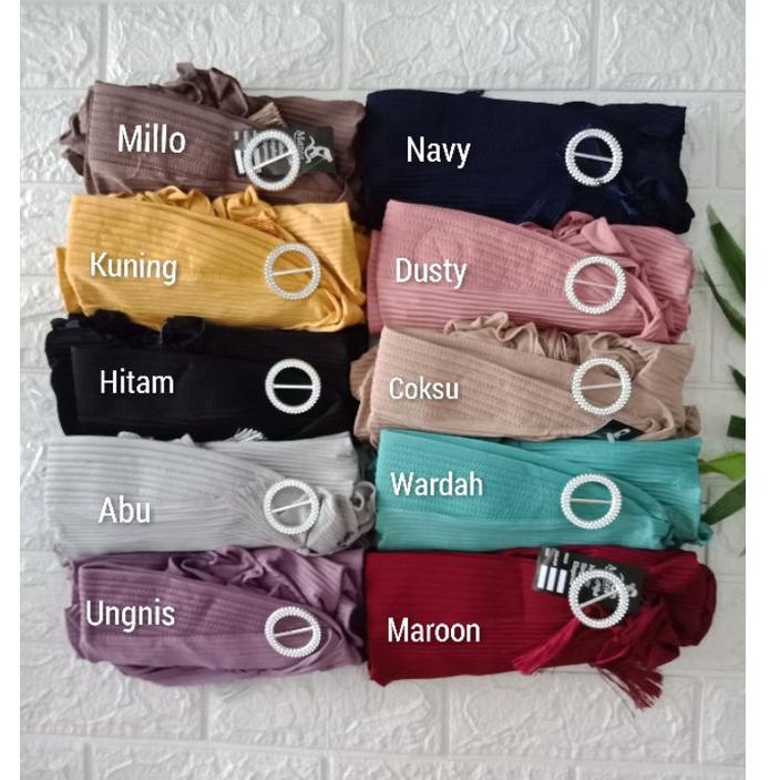 JILBAB SEGITIGA INSTAN PLISKET PET GOTIK JAMBUL/BERGO PLISKET GOTIK/JILBAB REMPEL KRIWIL ORI MAZEA -