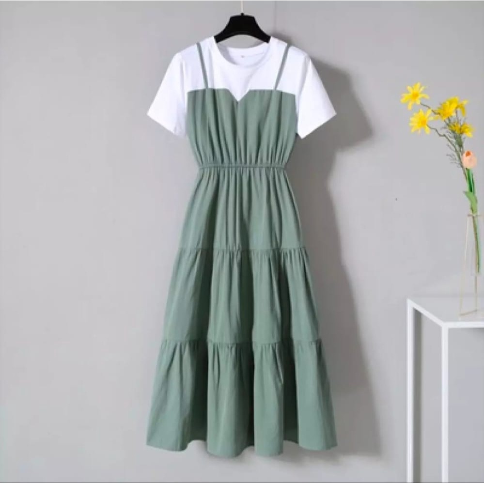 NEW!!! PROMO!!! MIDI DRESS KOREAN STYLE / DRESS LISA TERBARU / PAKAIAN WANITA KEKINIAN / MIDI DRESS TERLARIS / DRESS POLOS / BAJU TIDUR / BAJU SANTAI / BAJU CASUAL / BAJU REMAJA / DRESS WANITA / BAJU WANITA / SET DRESS-2