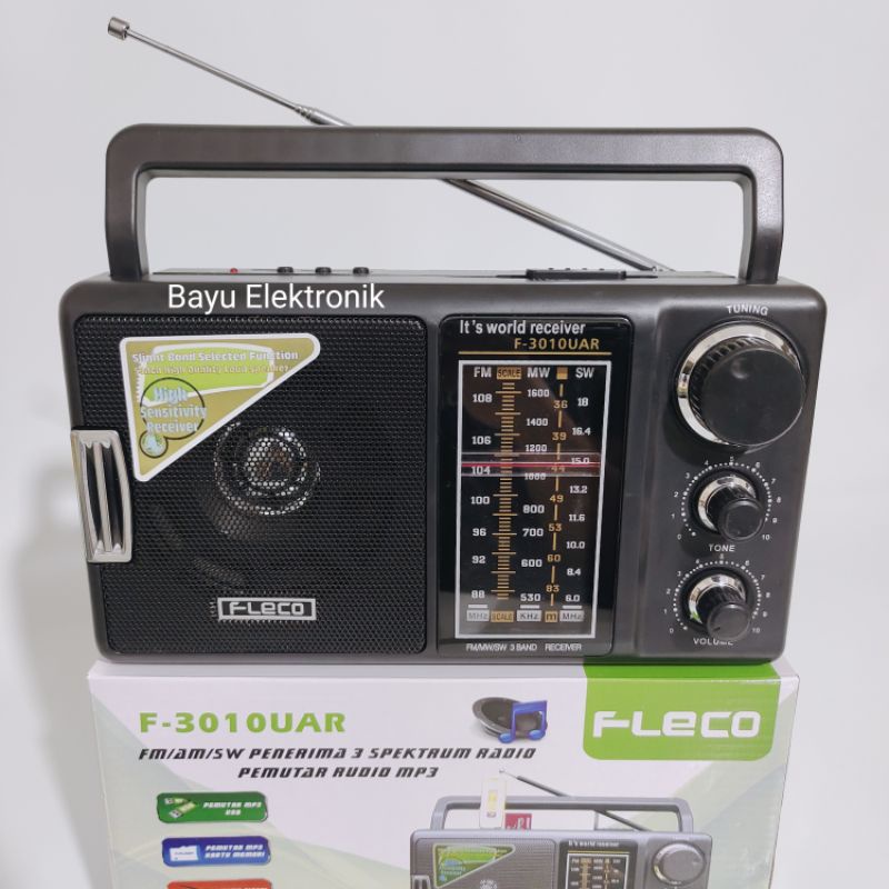 Radio Fleco F-3010UAR Digital Display 3 Band Radio FM AM SW