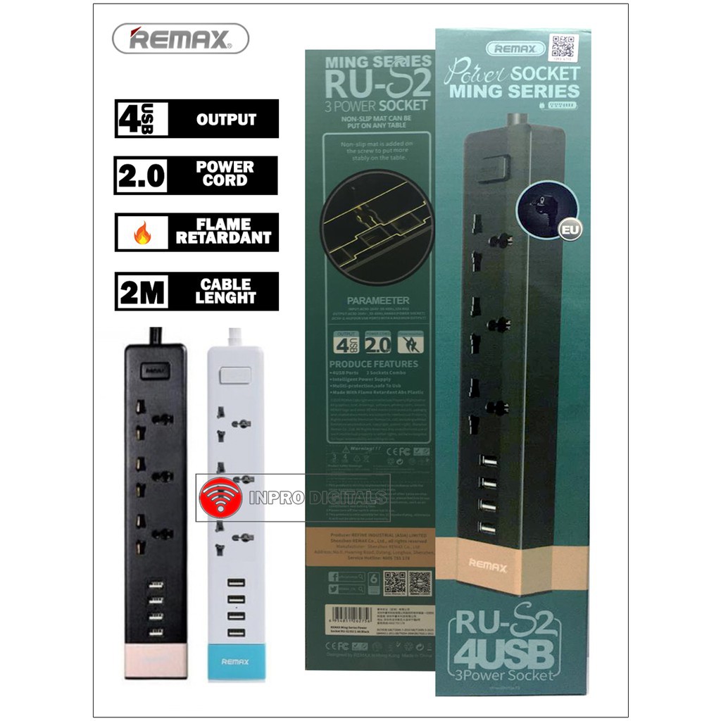 REMAX RU-S2 4 USB 3 Power Socket