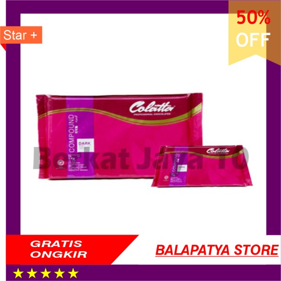 

40 OFF KHUSUS HARI INI !!! Murah COLATTA DARK COMPOUND 1 KG Coklat batang HALAL Collata Colata