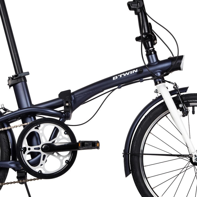 BTWIN Tilt 500 Hoptown Sepeda Lipat 20 Inch Folding Bike - Navy