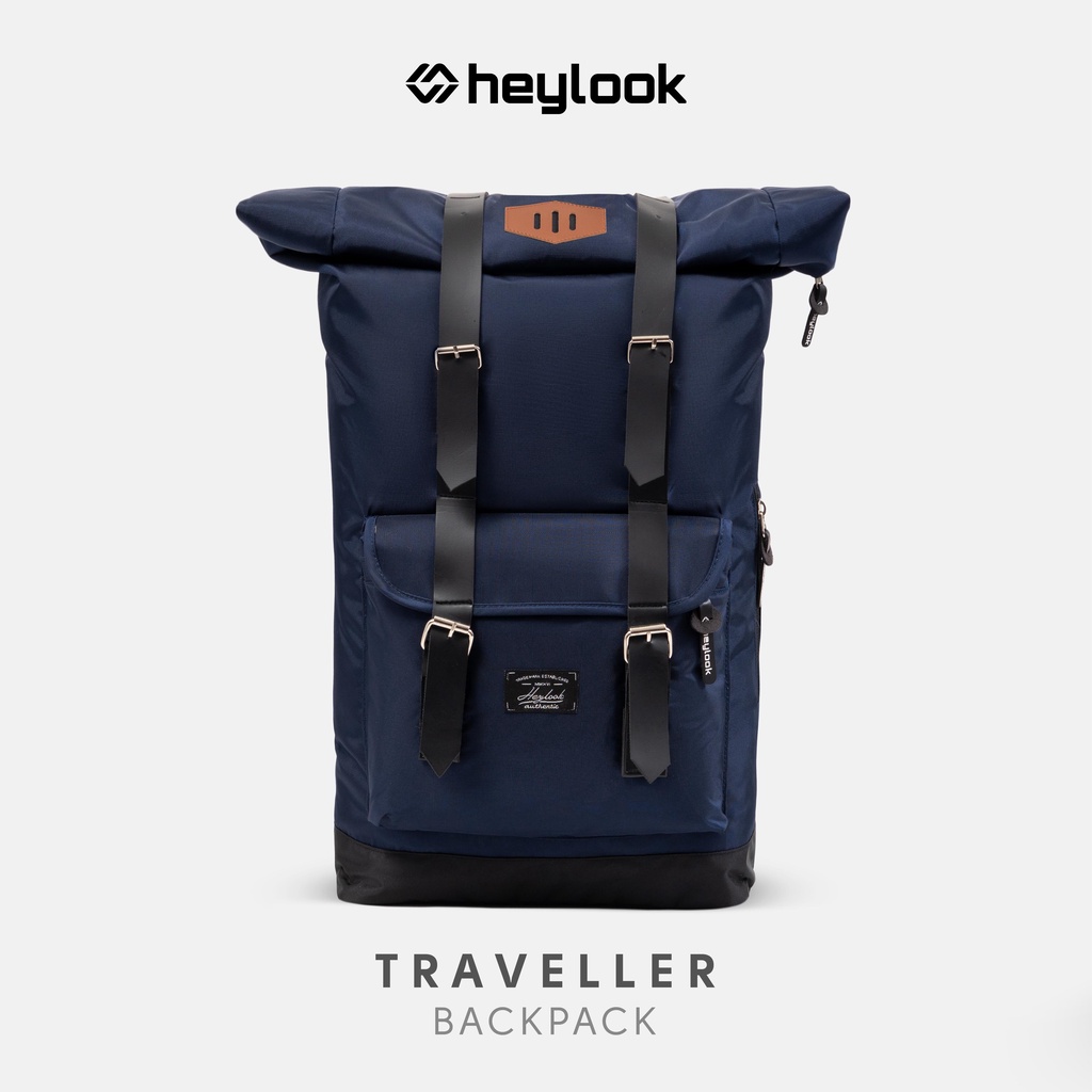 HEYLOOK Project - (Free Raincover) Tas Ransel Pria Wanita Tas TRAVELLER Outdoor Backpack Laptop Kuliah Kerja