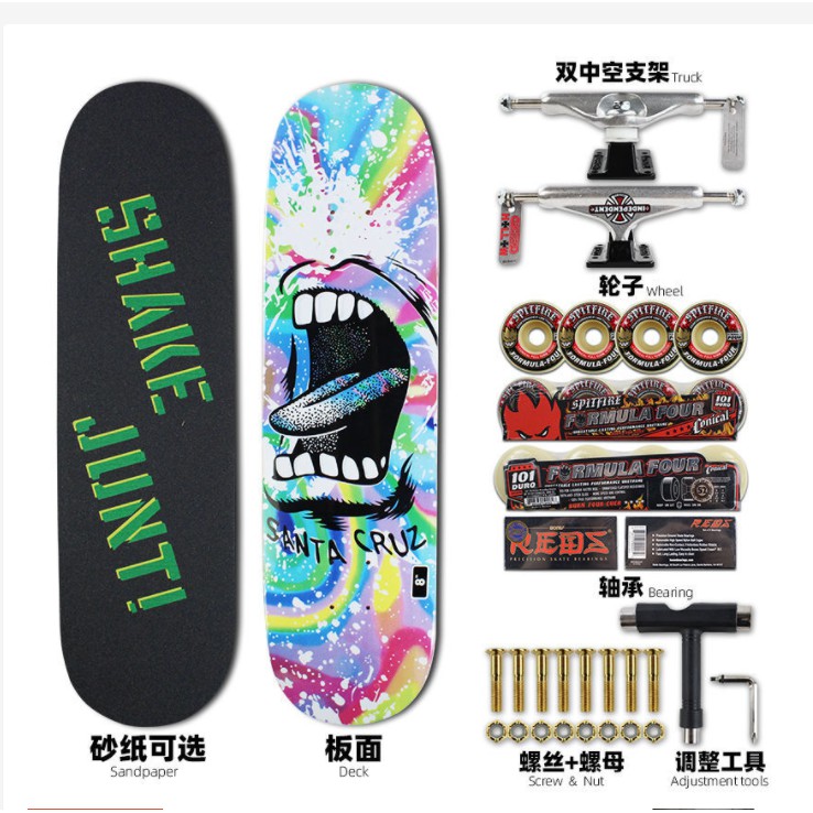 Bantalan GRIZZLY GRIPTAPE MOB GRIPTAPE Desain Santa Cruz ZERO BAKER FILP DEATHWISH Untuk skateboard SPITFIRE