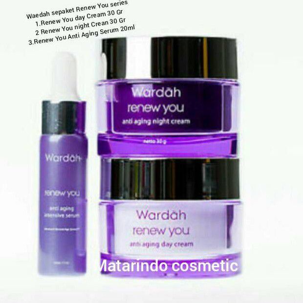 WARDAH RENEW YOU PAKET  ( DAY / NIGHT 30 ML + SERUM ) (  3  item )