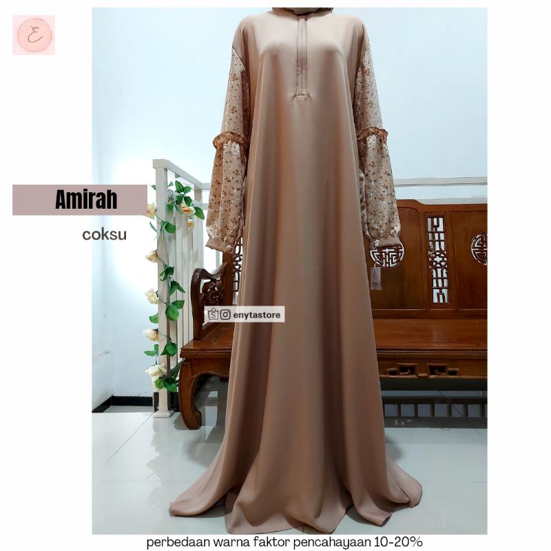Gamis/ Dress Amirah & Ceylan by Enyta | bahan Shakilla | 1kg = 3pcs | Busui friendly-3