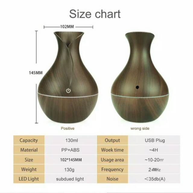 Taffware Ultrasonic Humidifier Aroma Essential Oil / Diffuser Bentuk Kuncup Bunga Aromaterapi 130ml