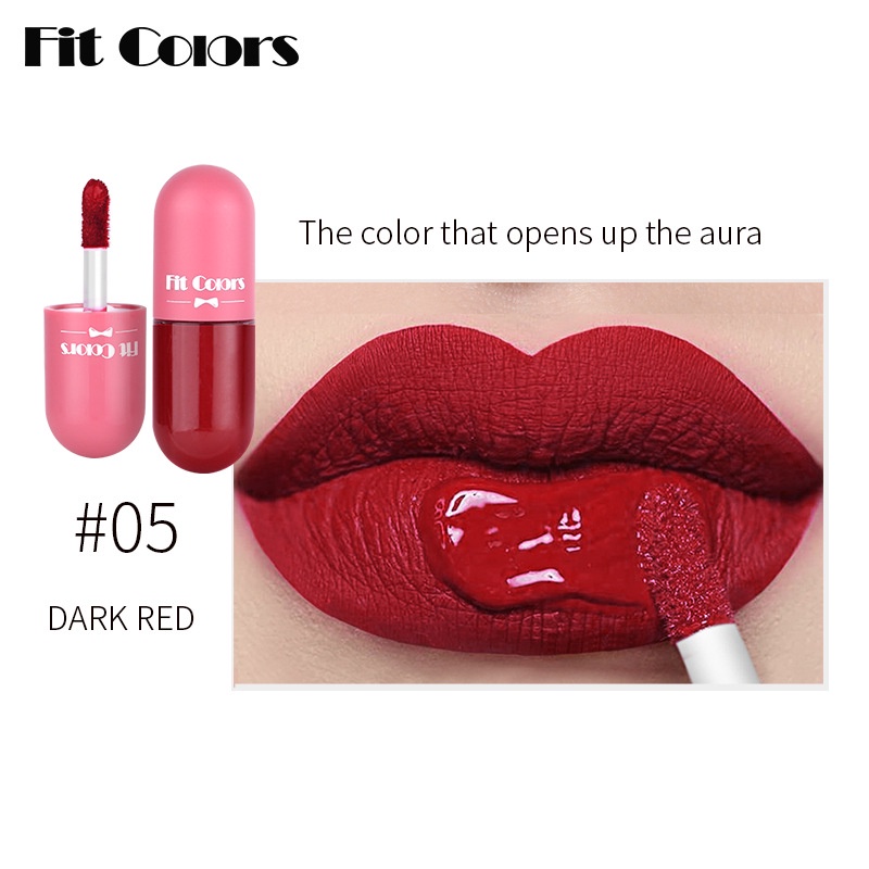 FIT COLORS Capsule Lipstick Lip Matte 5 Colors Lipstik Kapsul Unik Original FC007