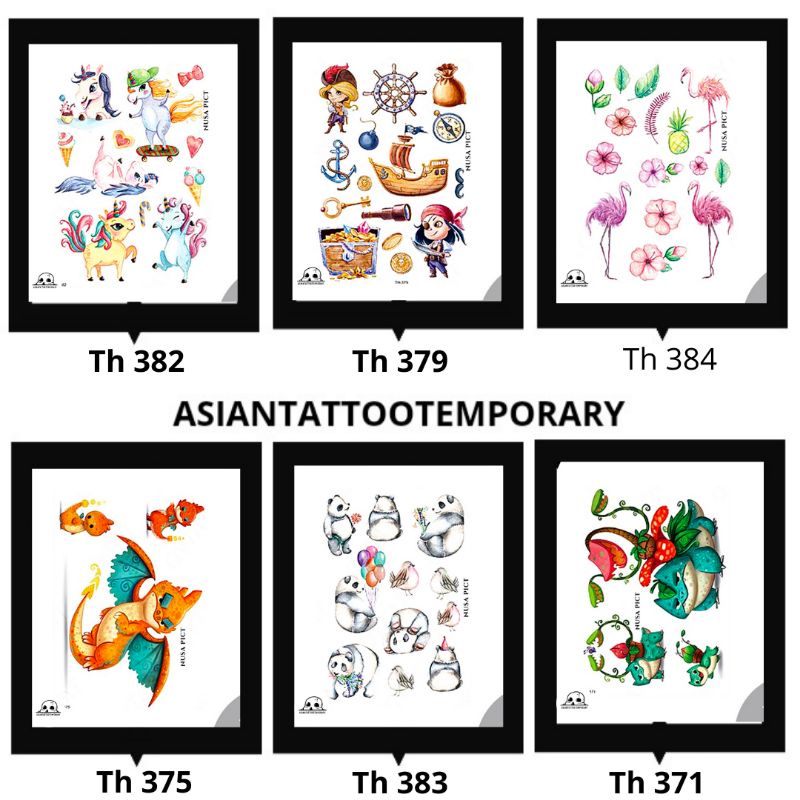 🟡🟠🟢STIKER ANAK ANAK DESAIN LUCU IMUT TATO TATOAN ASIANTATTOOTato ANTI AIR/TATTO tato sementara