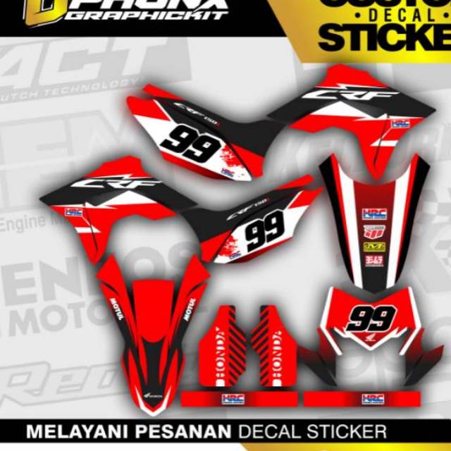 STIKER DECAL CRF RED 99