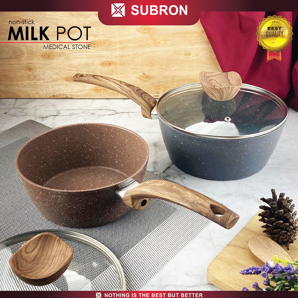 ( KJO ) Milk Pot Panci SusU 18cm / 20cm Teflon Anti Lengket Pan Kuah Masak Goreng Tanpa Minyak Hand Medical Stone