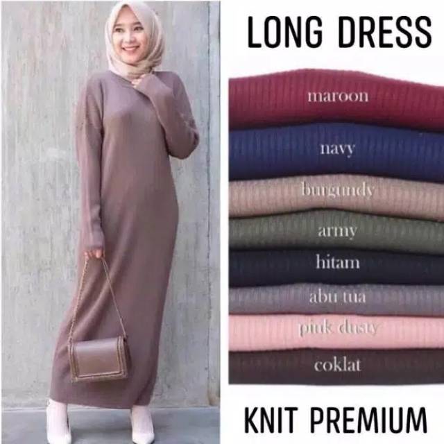 LONG DRESS || MEDARI LONG KNIT || QUALITY PREMIUM