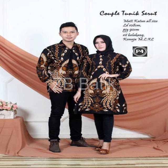 ZB Batik - Maura Couple - Sania Ruffle Batik Couple Ori Ndoro Jowi Garansi Termurah Shopee