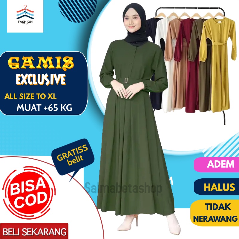baju gamis brokat terbaru 2021 desain modern dan mewah B1