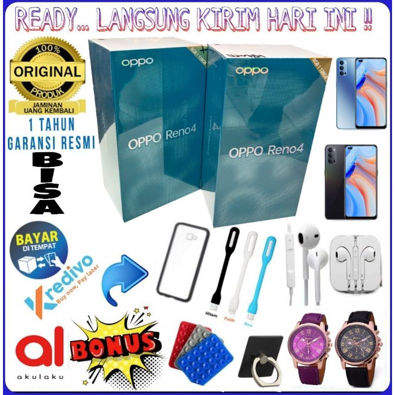 Oppo Reno 4 Ram 8 128 Original Garansi Resmi Oppo Indonesia Bisa Akulaku Kredivo Shopee Indonesia