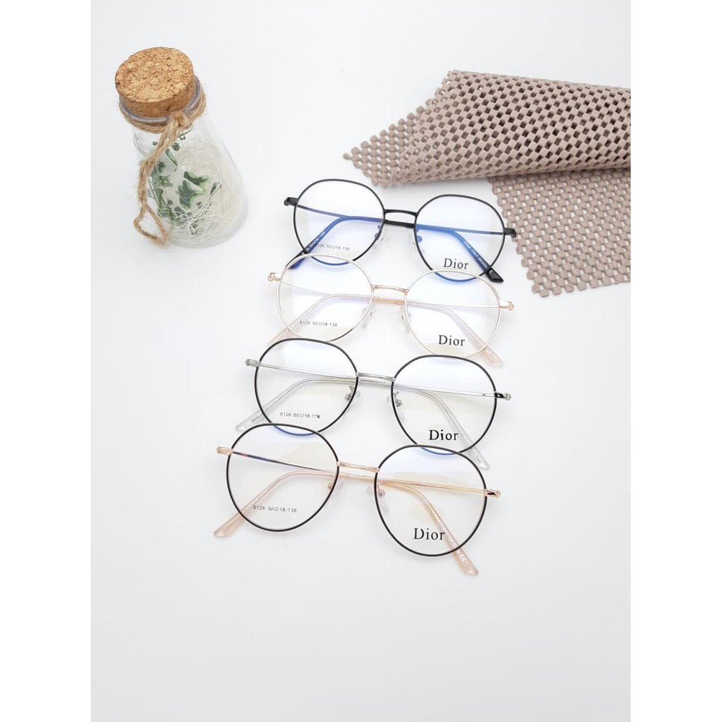 F5 Diskon Besar Frame Kacamata Minus Dr Besi 6126 Plus Lensa Antiradiasi