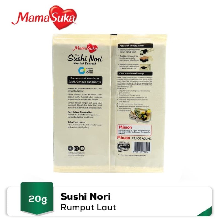 

4eh Mamasuka - Sushi Nori 20 Gr 60Jhh