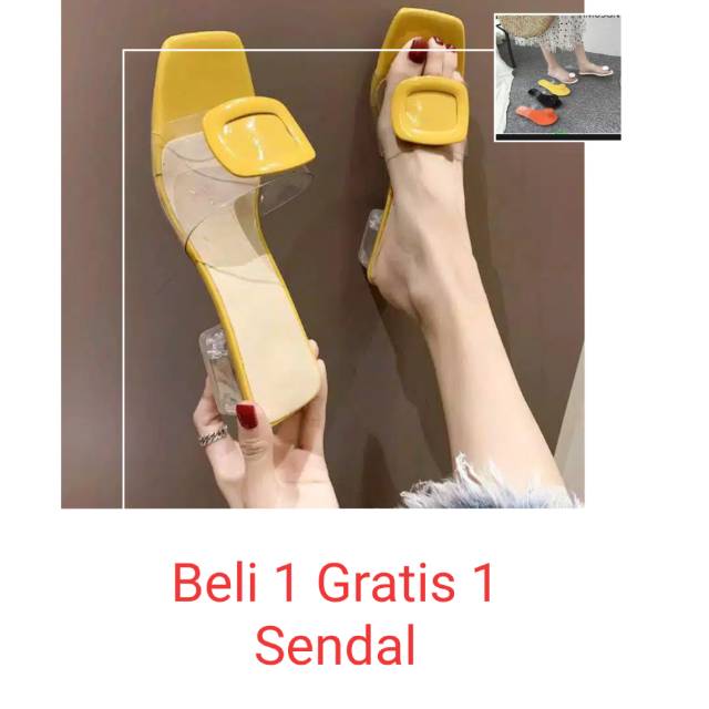 Sendal kaca murah, sendal heels transparan, sendal hak kaca terbaru, sendal pesta wanita murah