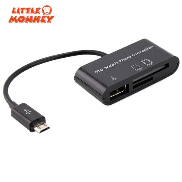 [Bayar di Tempat]OTG Host Micro USB Adapter SD/TF Card