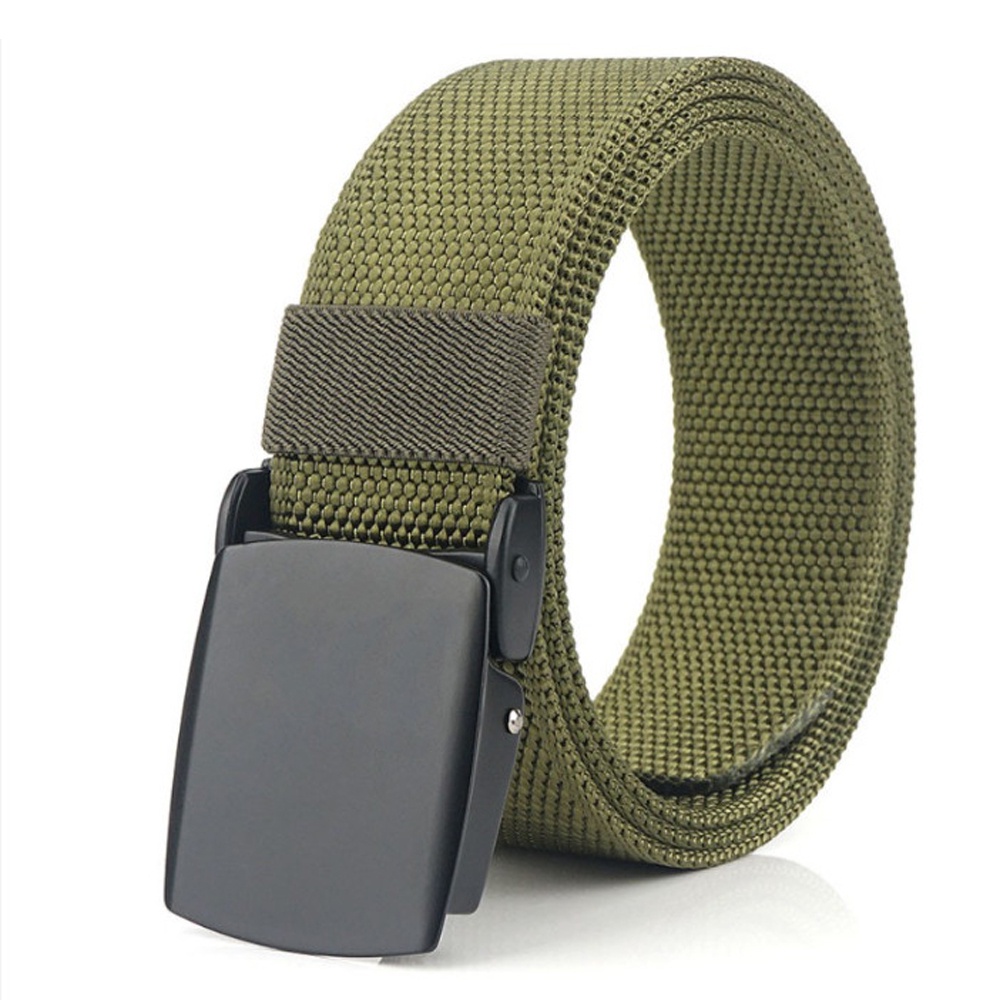 SHOPEE 6.6 SUPER SALE!! Ikat Pinggang Pria Canvas Kain Nylon Men Belt Nylon Canvas Anti Metal Detector - YH008 panjang 110-120cm