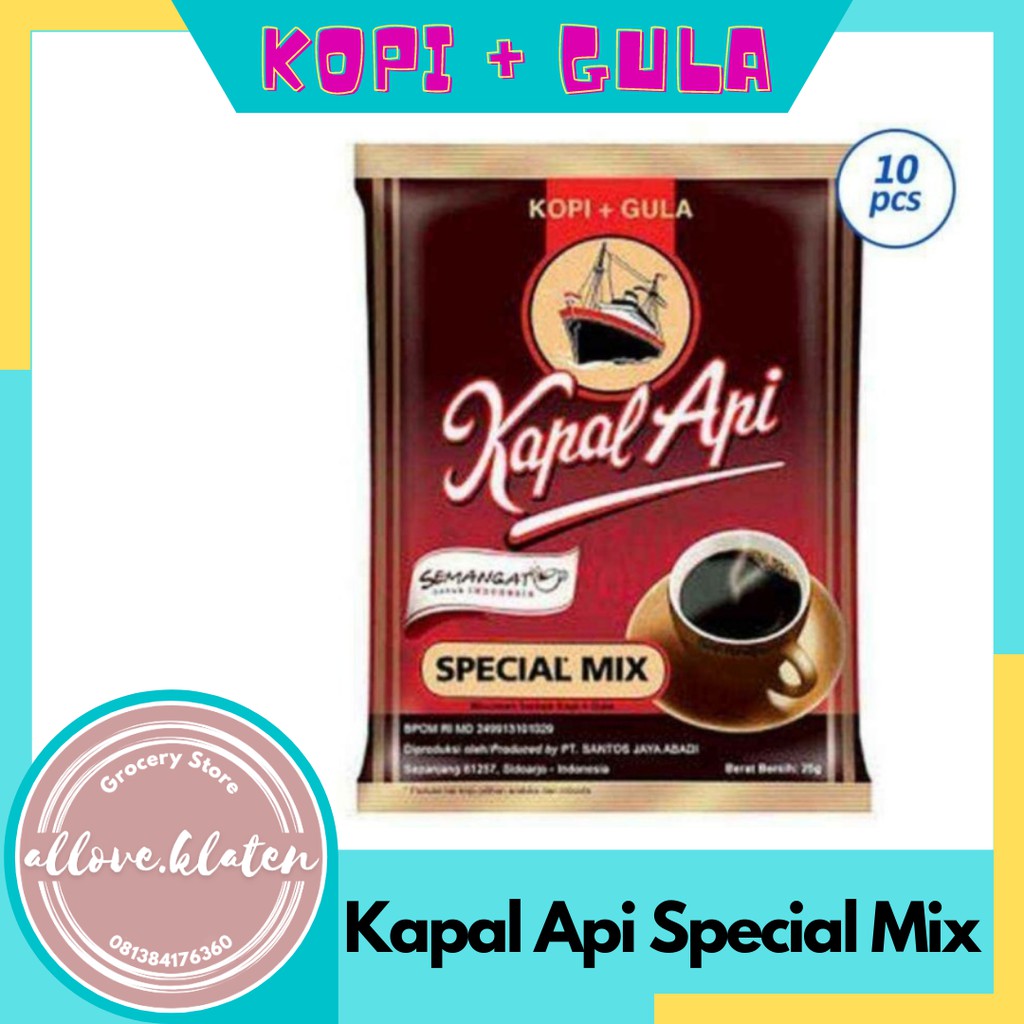 

Kopi Kapal Api Special mix 25gr /10 Sachet/1 renteng isi 10