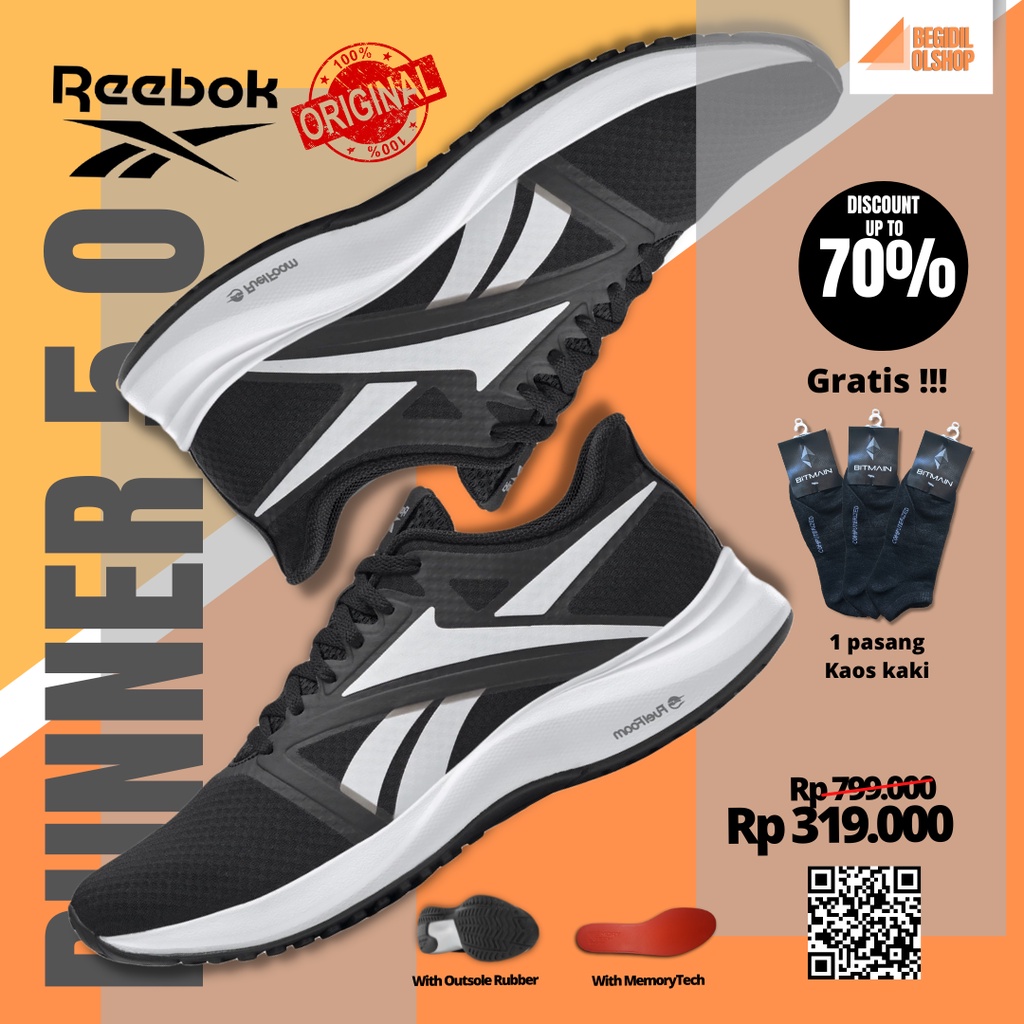 Reebok RUNNER 5.0 Men's Running Shoes - Black