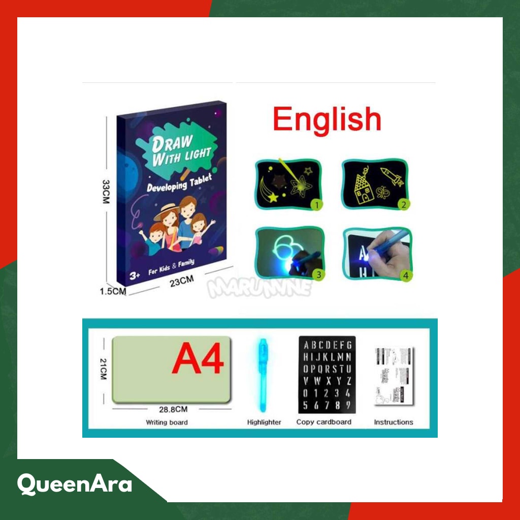 MARUMINE Mainan Edukasi Menggambar Ajaib Magic Luminous A4 - F66-A4